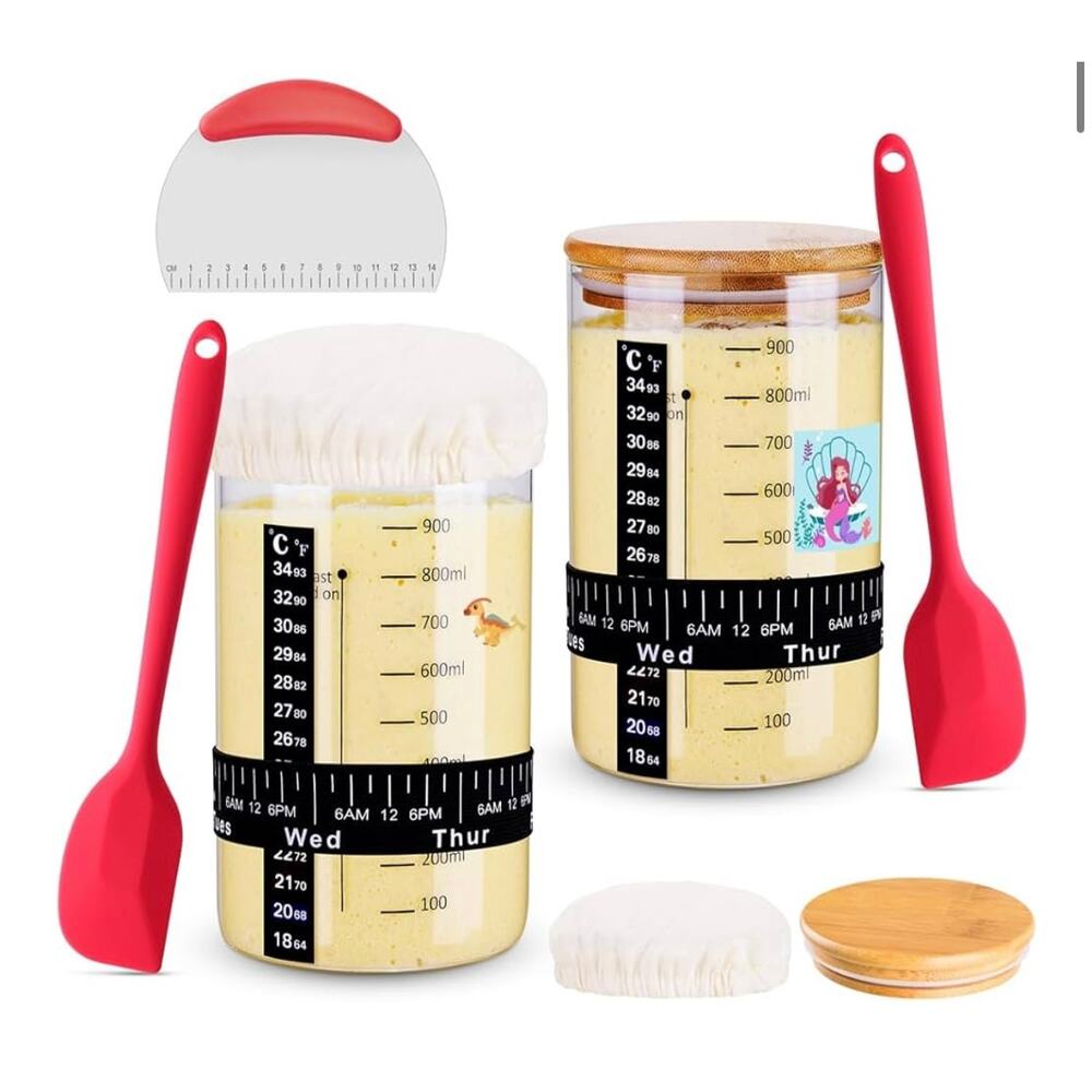 Wokeio and NeoRov Sourdough Bread Starter Kit and Proofing Baskets.‎